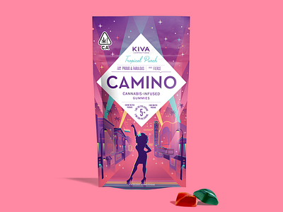 Camino Pride gummies cannabis castro drag queen edibles fabulous gummies illustration kiva marijuana packaging pride rainbow san francisco weed