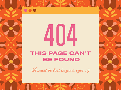 404 404 error floral flowers illustration module pattern pickup line popup typography ui wallpaper