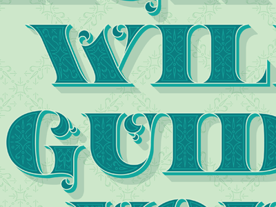 wilguid flourish illustration lettering ornate swashes swirls type