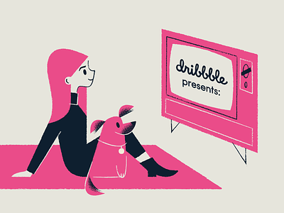 Dribbble Interview! blog character courtside dog dribbble illustration interview lisa engler retro vintage