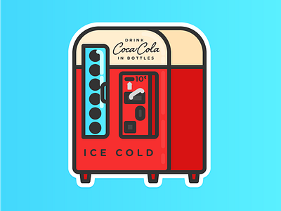 A Frosty Coke coke illustration playoff sticker stroke summer