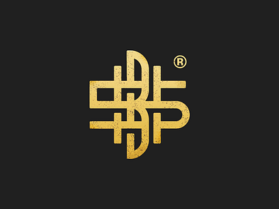 H5B badge gold illustration monogram secret texture