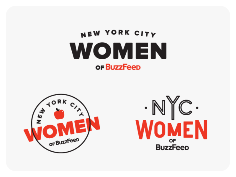 NY Women of Buzzfeed Lockup buzzfeed custom type lockup logo new york city nyc stamp typography
