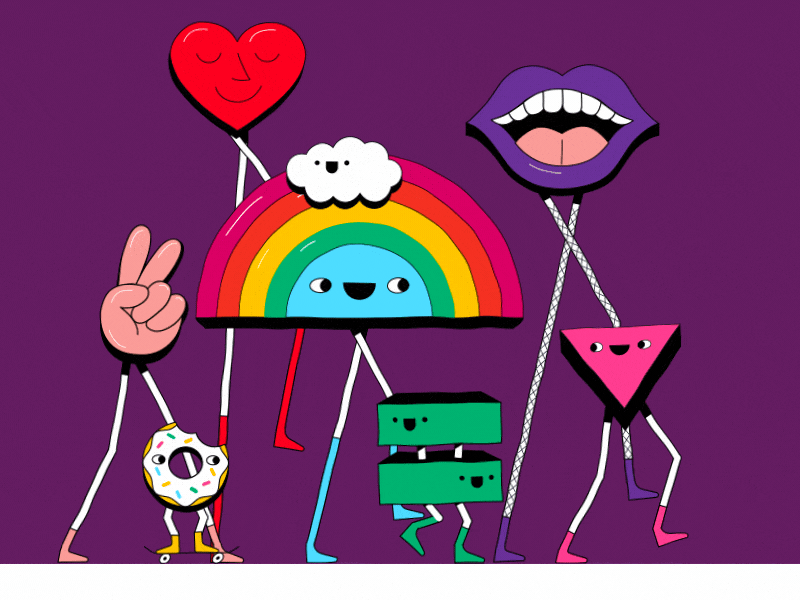 Happy Pride!! animation character illustration lgbt rights are human rights walk cycle