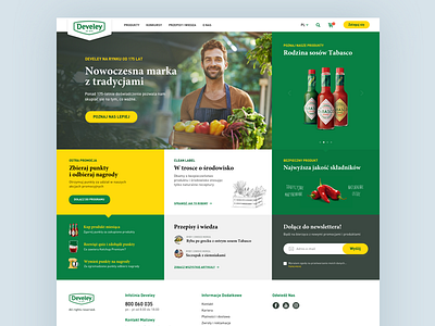 Develey Homepage develey e commerce homepage mustard sauce ui ux web webpage