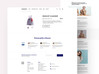 Muscat pages eyewear flat landing product ui ux