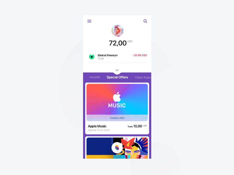 BeamUp Motion app finance fintech ui ux