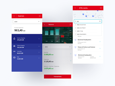 Pekao UI app finance fintech ui ux
