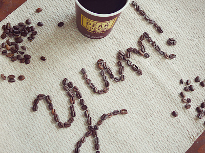National Coffee Day beans coffee type typography