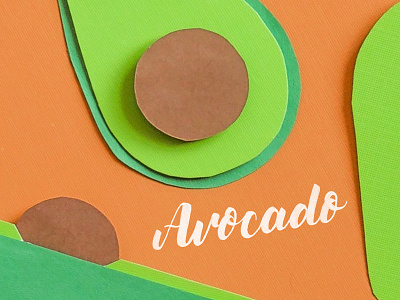 Avocado avocado hand lettering lettering paper paper craft