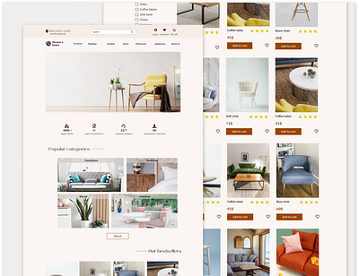 Online furniture store design design furniture website uxui ui ux