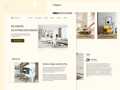 Interior studio - Landing page design