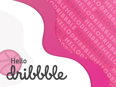 Hello Dribbble blob design developer dribbble first hello logo scotten shae shootout shot