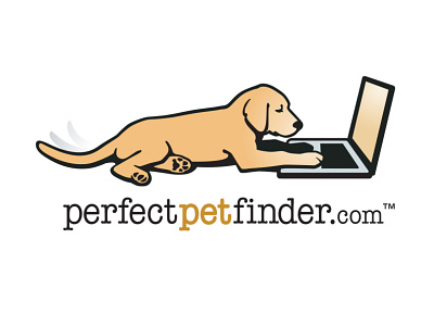 perfectpetfinder.com logo graphic design illustration logo typography vector