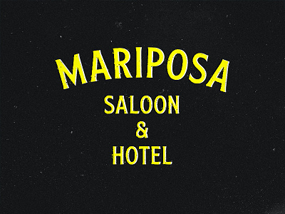 Mariposa Saloon & Hotel font hbo lettering slasheur texture type typography westworld