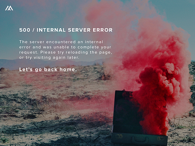 500 / Internal Server Error brand design error graphic graphic design layout photography smoke type typography web web design
