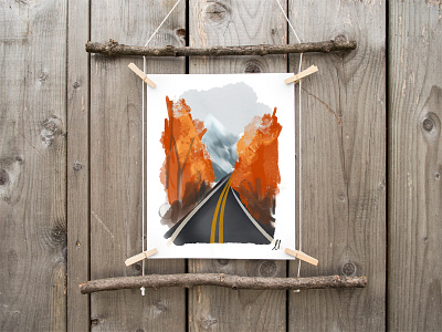 Road to Autumn Print