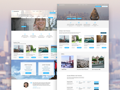 Language Offers Design blue design pastel travel web design website design wordpress