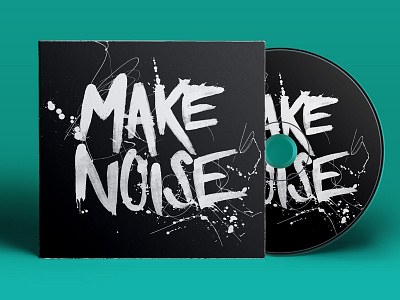 Make Noise abstract album art black church handlettering jesus mixed media music paint white young youth