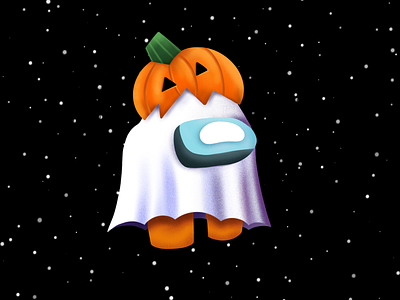 Orange was sus! among us character design game gaming halloween illustration impostor orange space