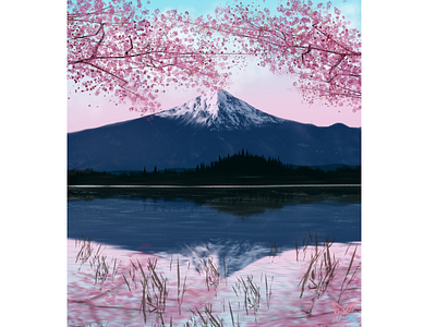 Mt.Fuji under Sakura