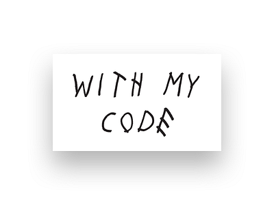 With my code sticker