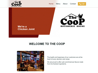 The Coop Restaurant Design web design website