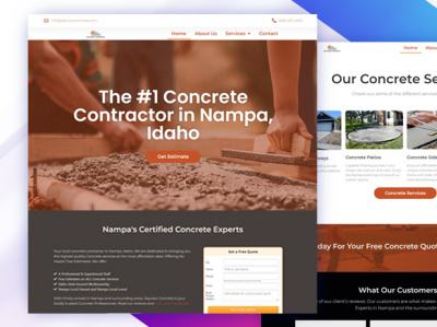 Skyview Concrete design web design website