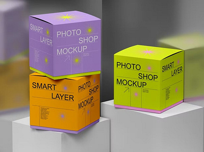 Paper Box Mockup box design mockup mockup psd package package set packaging