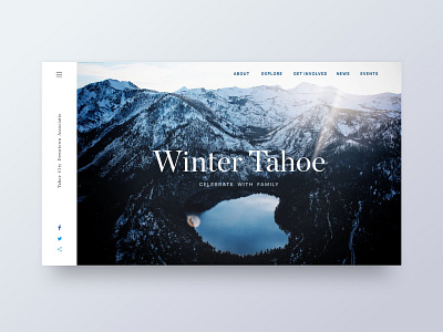 Tahoe City Associate Page Design clean design grid landing page layout marketing travel typography ui web website