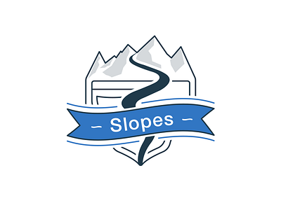 Slopes - Print Design app badge design illustrator mountains print ski skiing snow