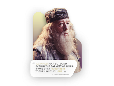 Quote of the Day - Albus Dumbledore albus dumbledore dumbledore gradient harry potter movie quote ui