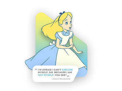 Quote of the Day - Alice in Wonderland alice alice in wonderland cartoon gradient movie quote ui