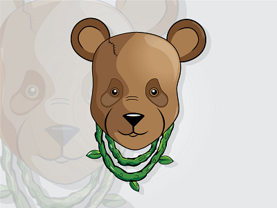 Bear Face digital art drawing illustration illustrator