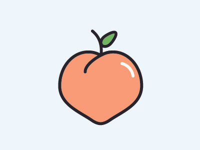 Just Peachy cute fruit icon illustration just orange peach peachy