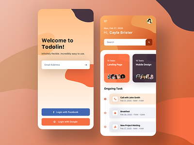 Todolin - Mobile App branding clean design list mobile mobile app mobile app design simple sketch tasks todo ui ux