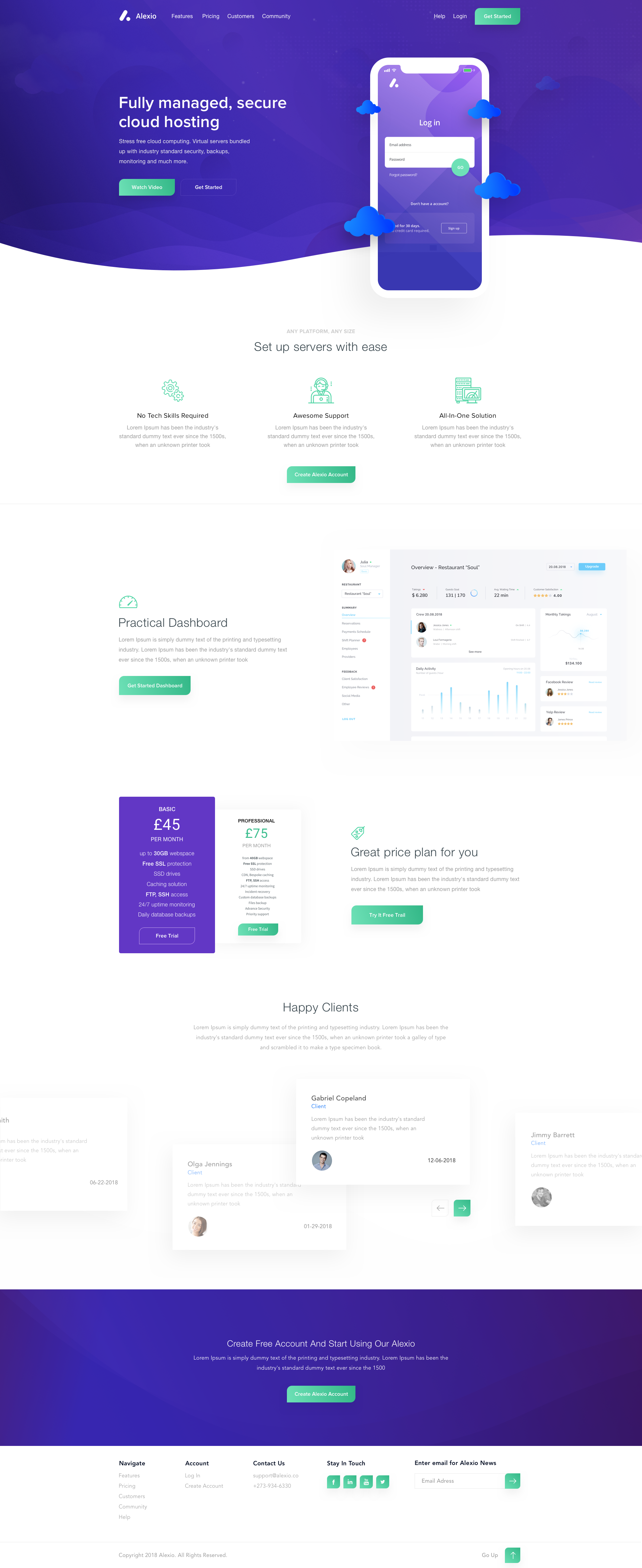 Alexio - Home Page by Kopanlija Igor on Dribbble