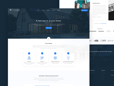 Home Page - Sungrade Solar clean color design experience home kopanlija life page simple sketch ui user ux web website