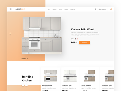 Cabinet Depot - Home Page bathroom cabinet clean design homepage kitchen kopanlija page simpe sketch ui ux web website