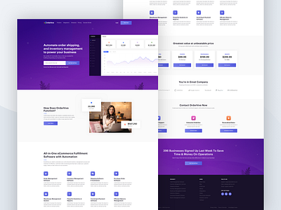 Home Page - Orderhive clean dashboad design experience home homepage illustration kopanlija page simple sketch ui user ux web website