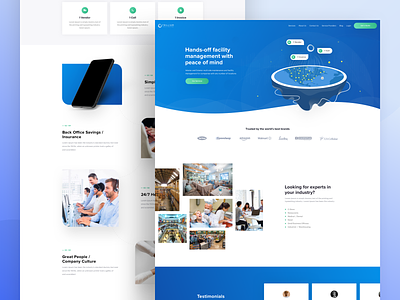 Trillium Facility Solutions - Home Page branding clean company company logo design home homepage illustration logo page simple sketch ui ux web website