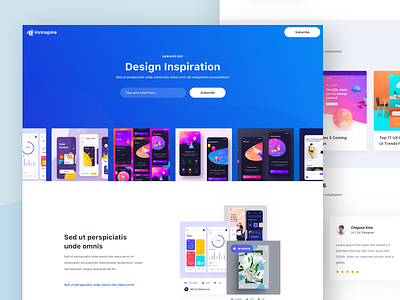 Landing page - Newsletter clean color design experience newsletter simple sketch ui user ux