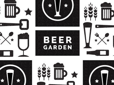 Beer Garden Patterns branding icons logo pattern