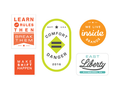 Sticker Set for Shift Collaborative branding illustrator logo vector