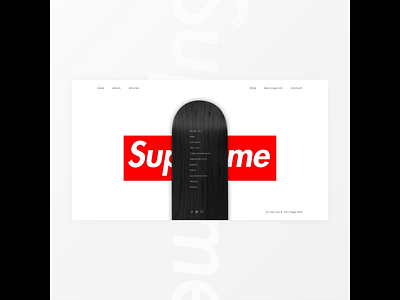 Supreme Concept animation clean concept design creative design ecommerce engaging homepage shop supreme witty