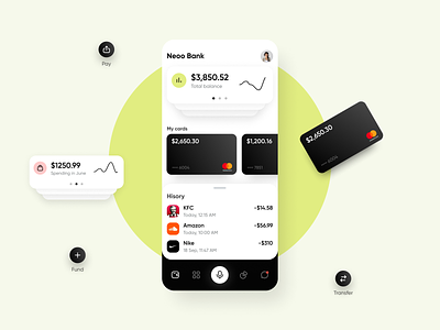 Neoo – Banking App bank banking app finance finance app ios mobile mobile app mobile banking online banking wallet