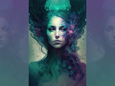 Ethereal Nymph: Stunning Beauty in a Dreamlike World digital art dreamscape illustration