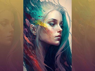 Aurora wanderer, carefree and enchanting design digital art dreamscape graphic design illustration stunning