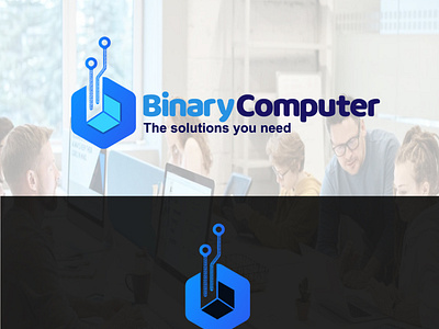 Binary Computer Logo Done branding graphic design logo