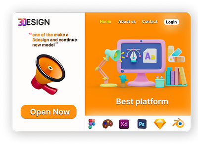 tab design 3d animation app app design branding graphic design mobile tab ui